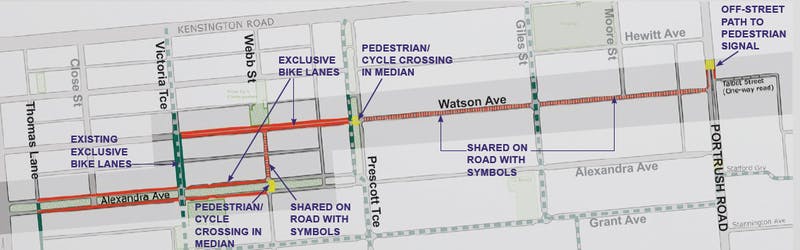 Option 3 – Watson Avenue Route