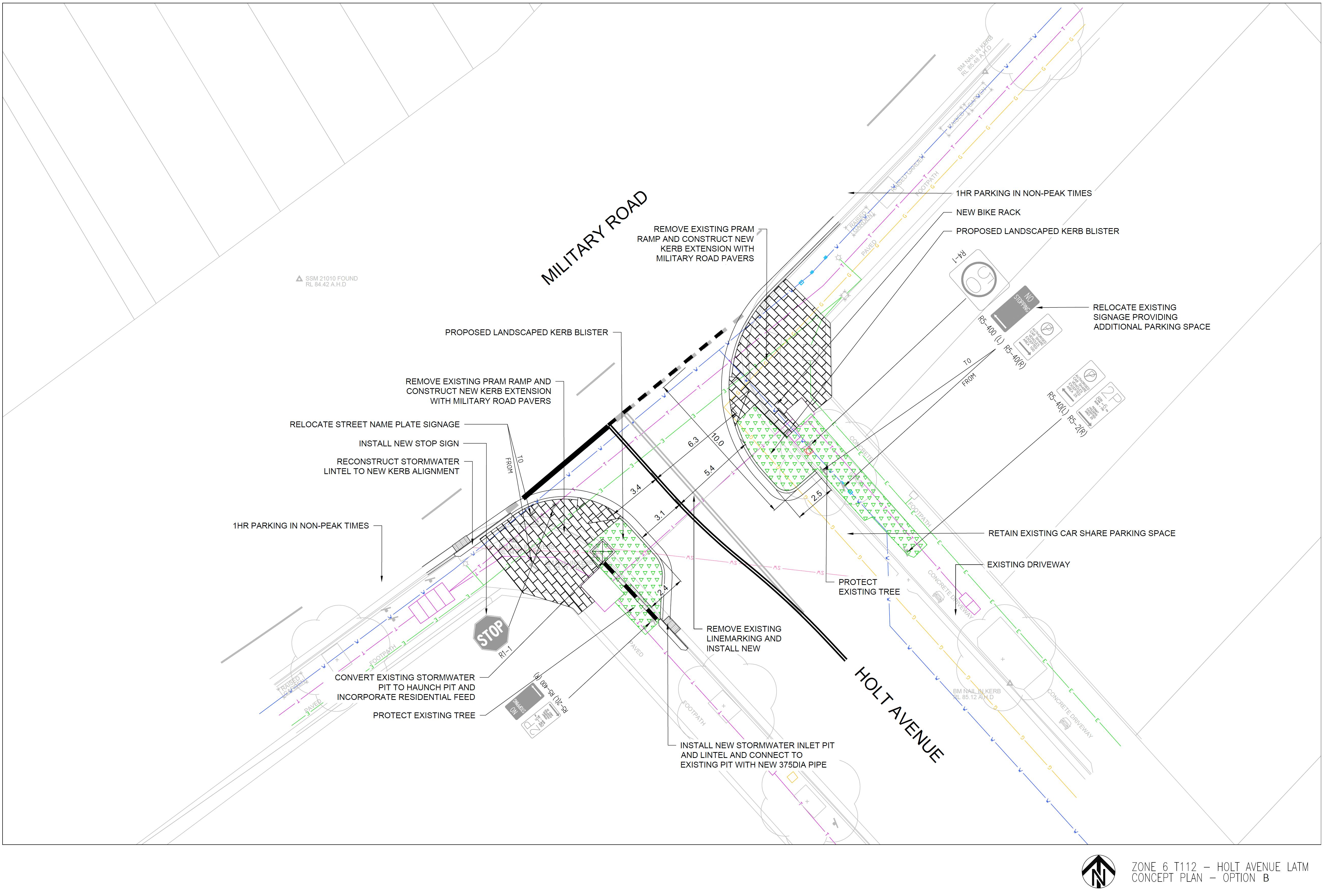 Holt Ave Option B - 2D Design