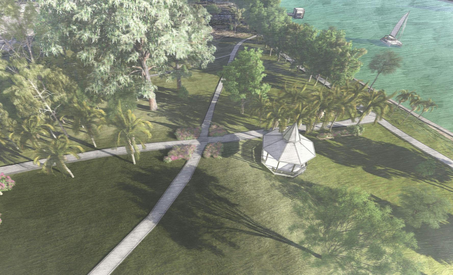 Artist’s impression of an aerial view of Mowbray Park