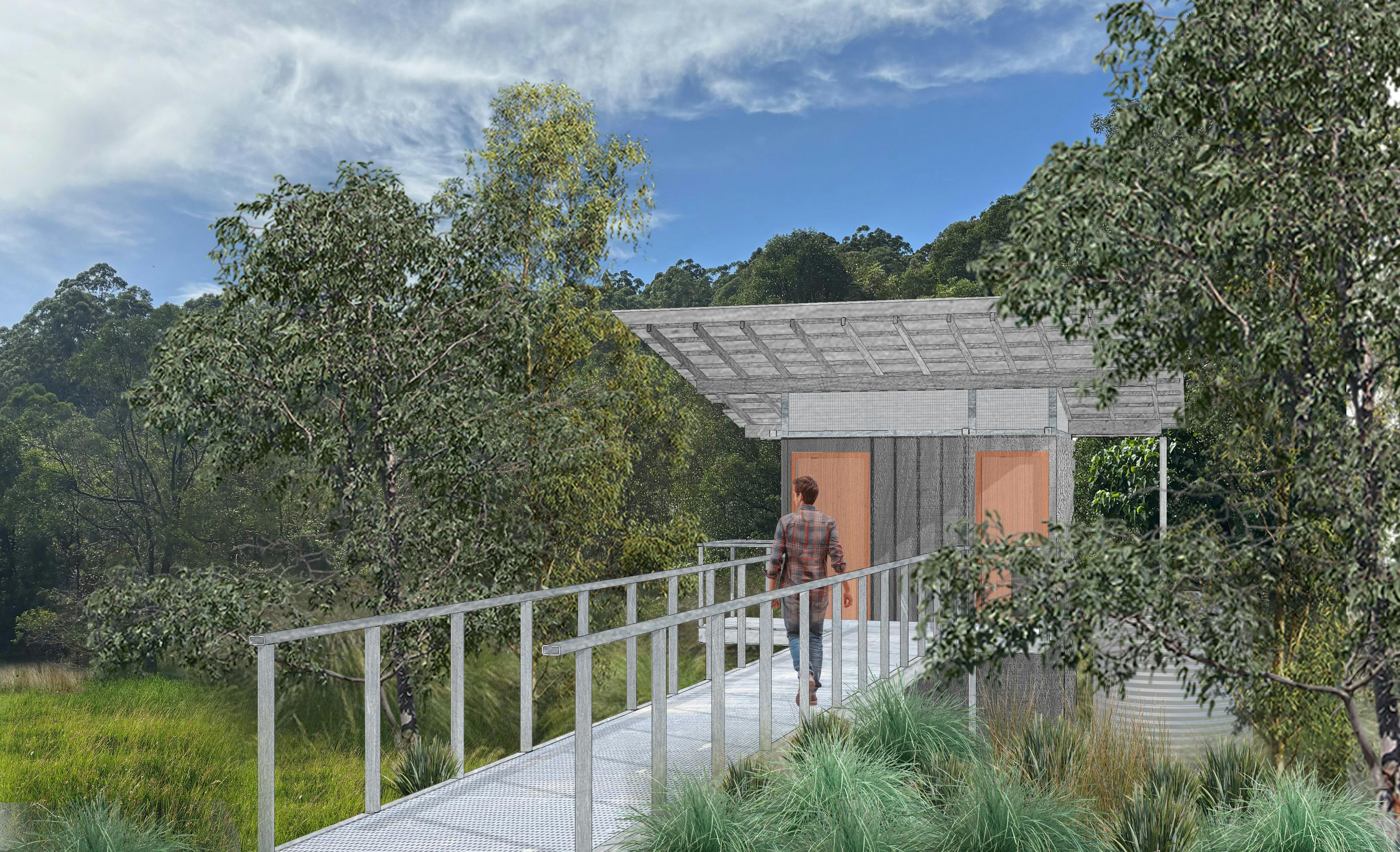 Amenities concept design (front view)