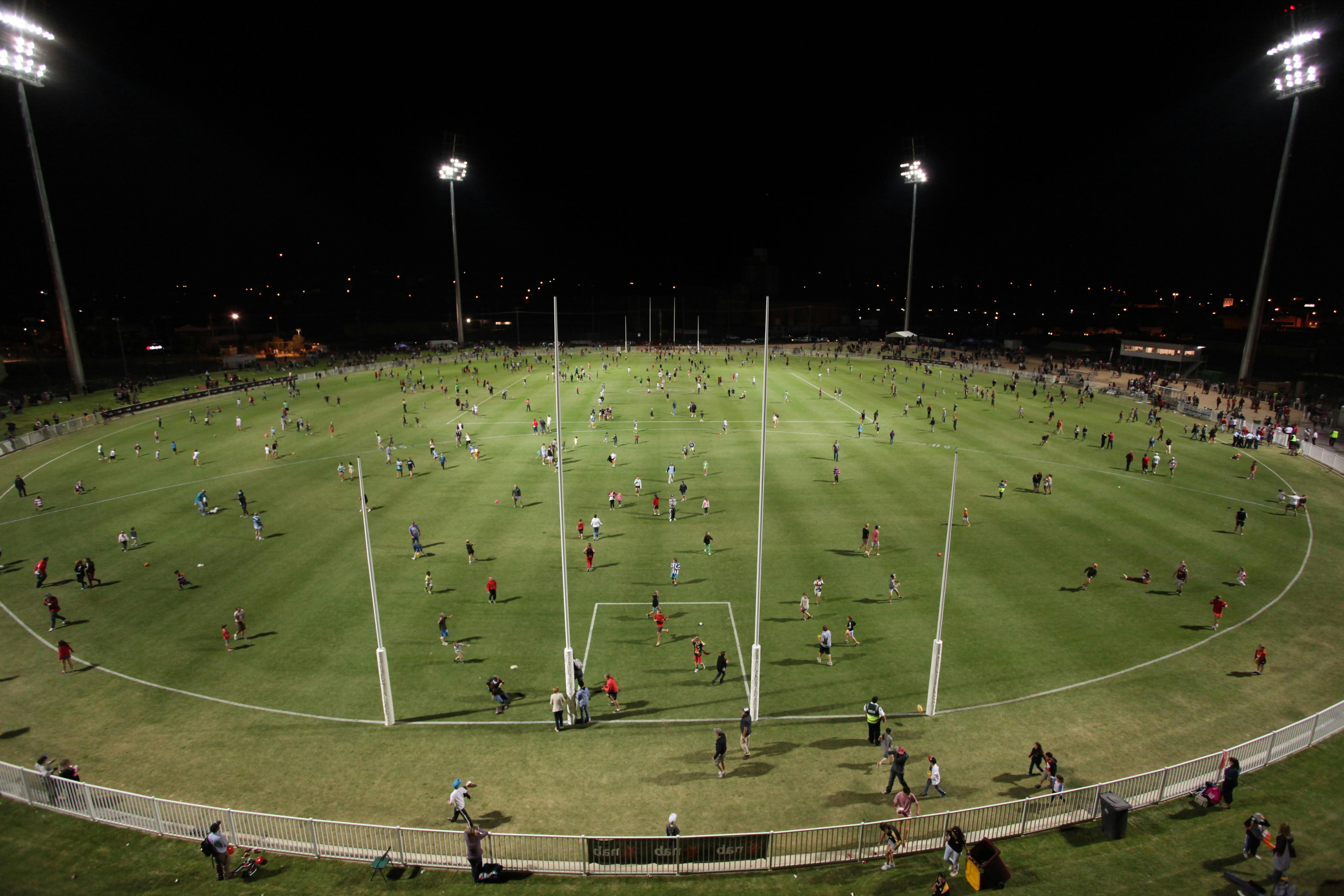 Robertson Oval at night