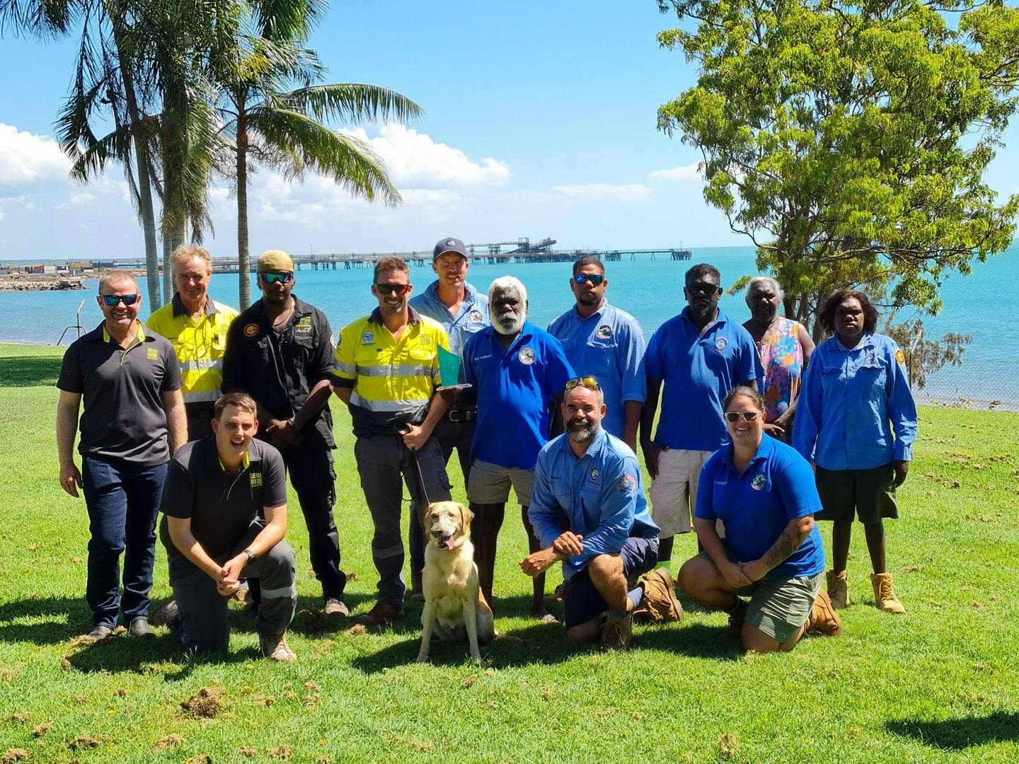 Anindilyakwa Land Council Land and Sea Rangers & South32 GEMCO, joint winners of the 2021 Environmental Biosecurity Award