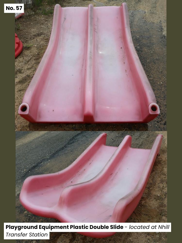 57. Playground Equipment Plastic Double Slide - Nhill Transfer Station.png