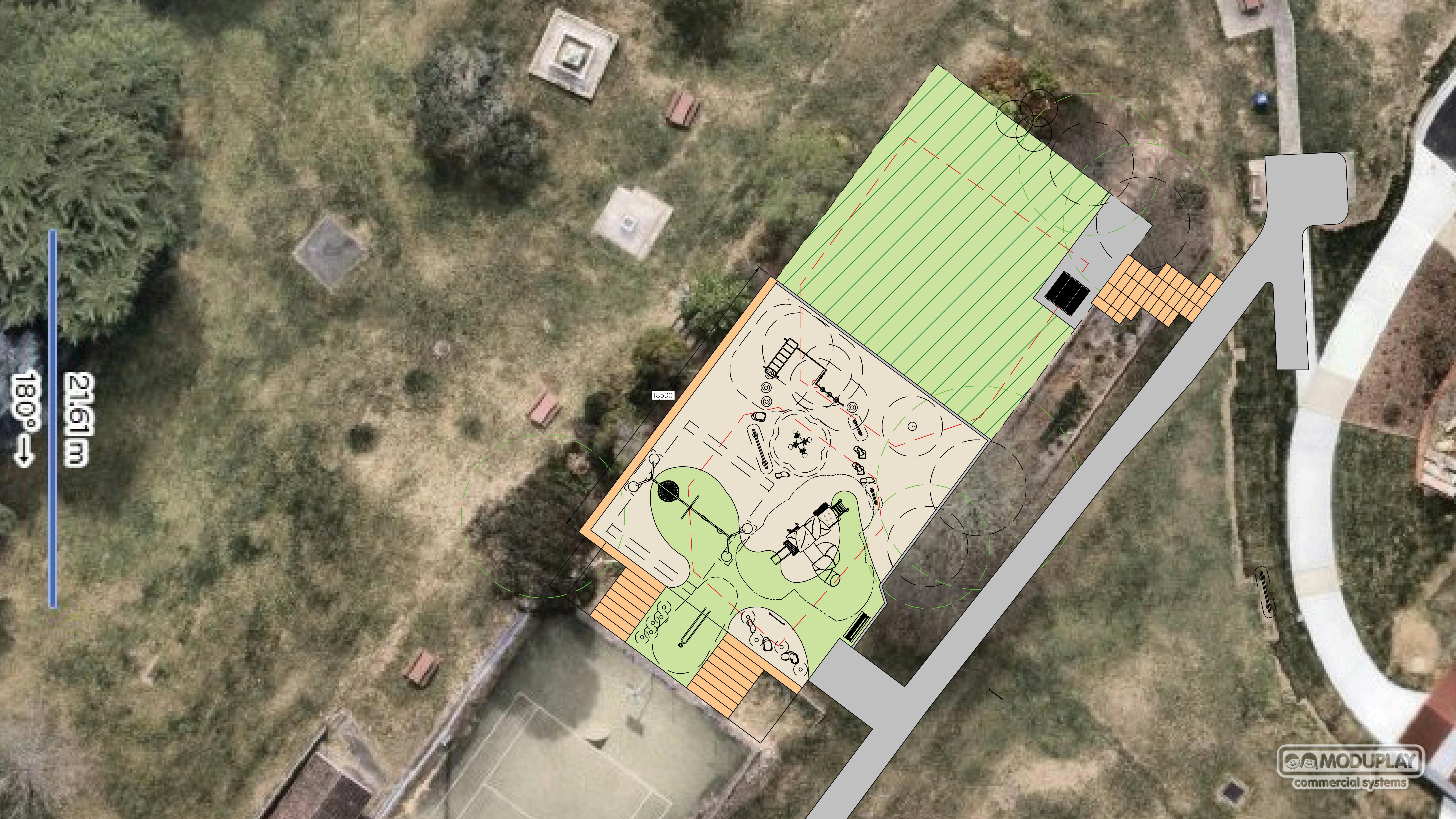 Floorplan of Mt Victoria playspace Option 1