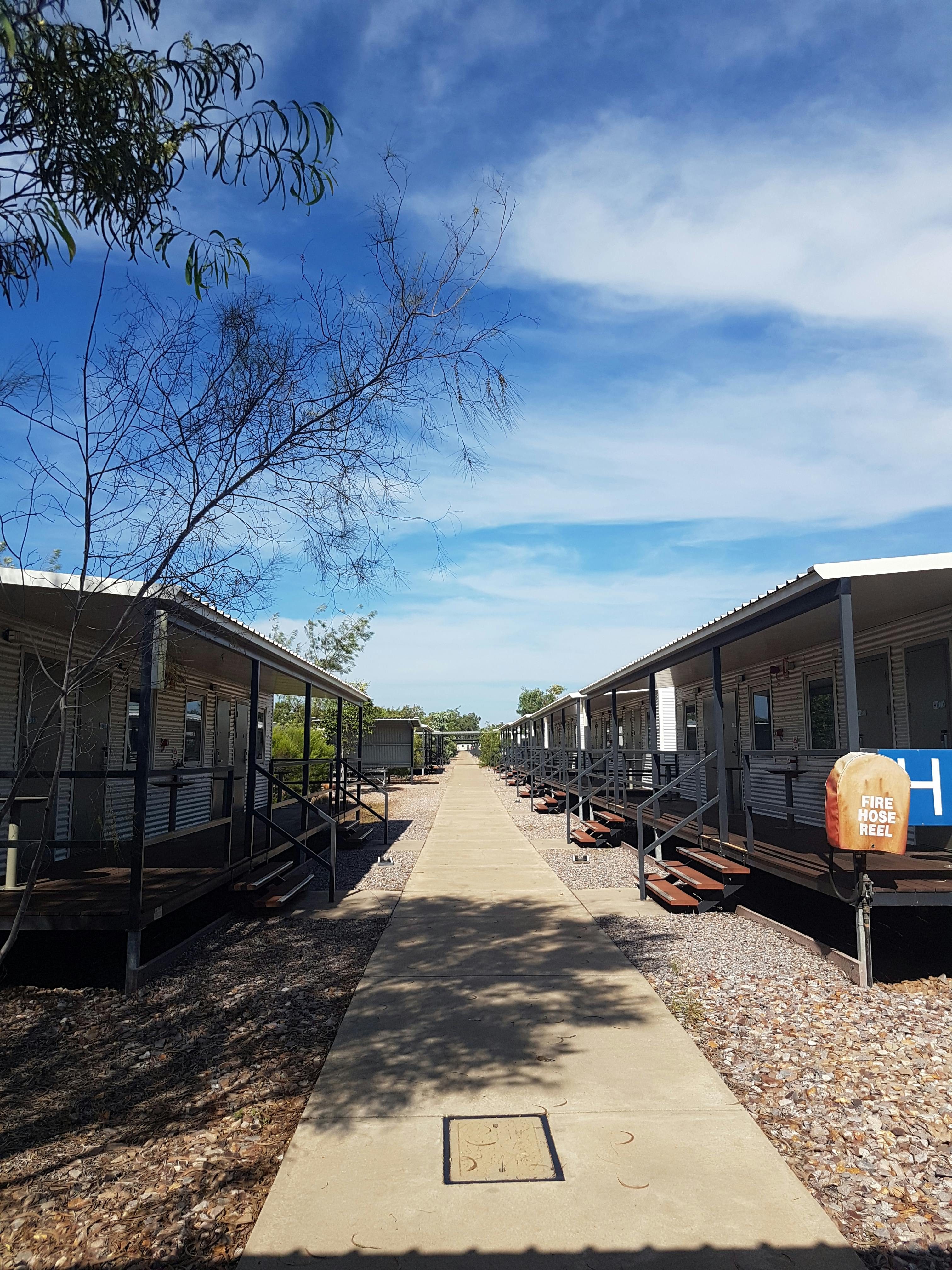 Row of demountable units