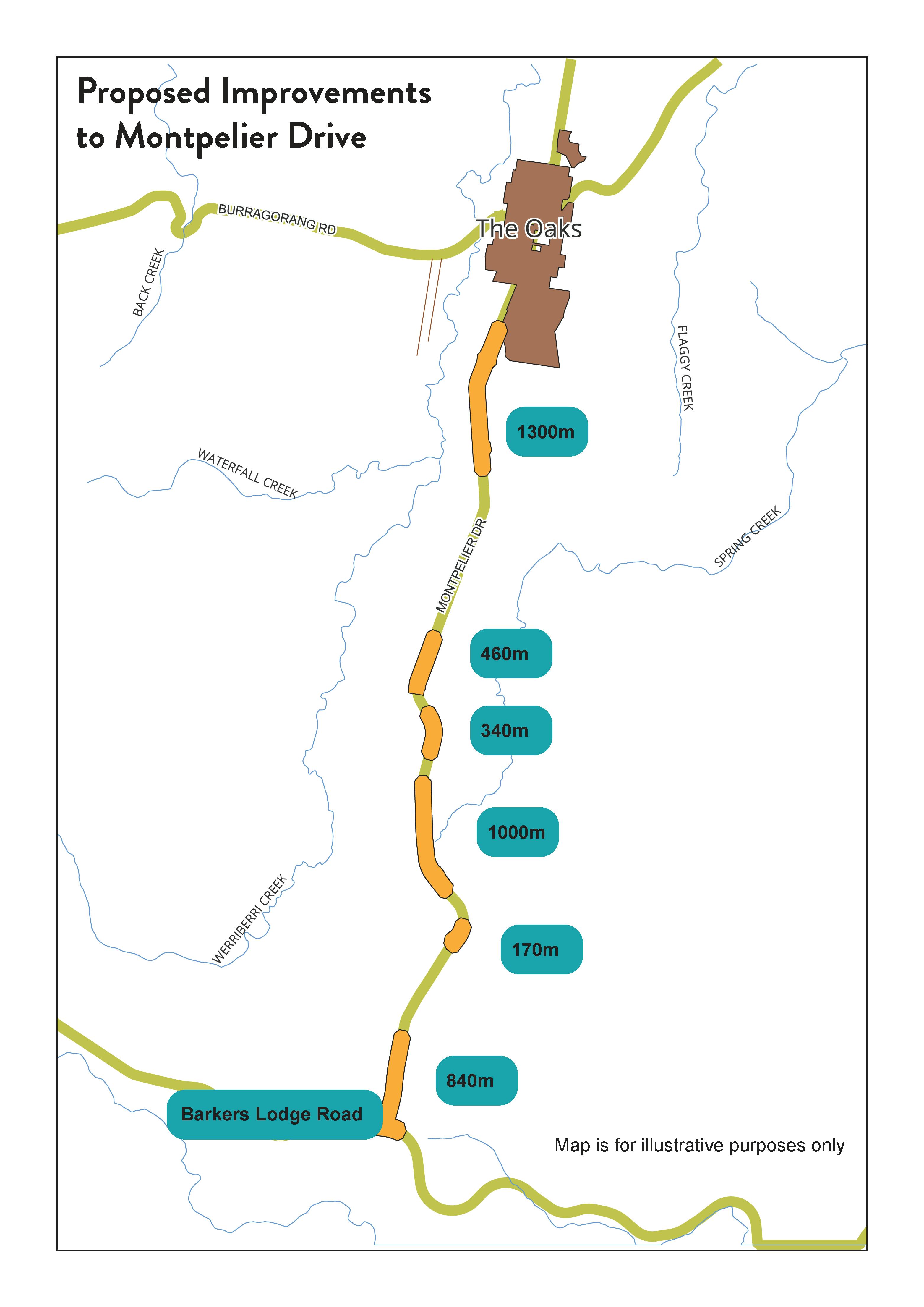 Montpelier Drive - Simplified Map