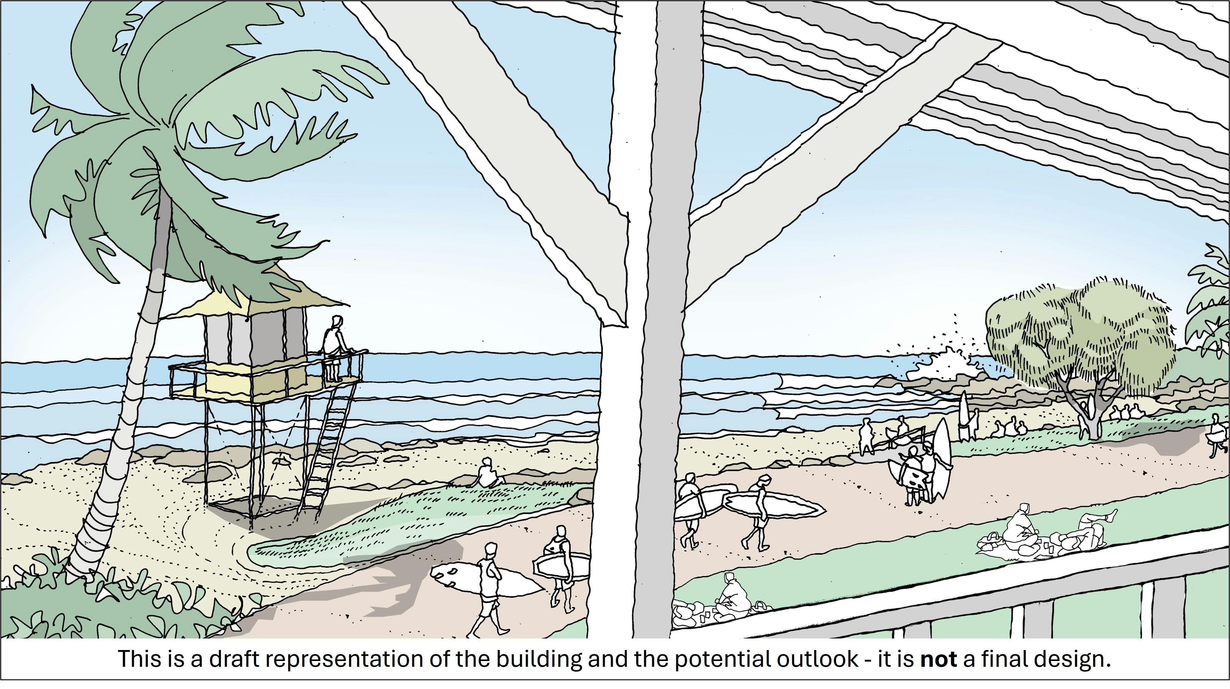 Sketch - View from the balcony