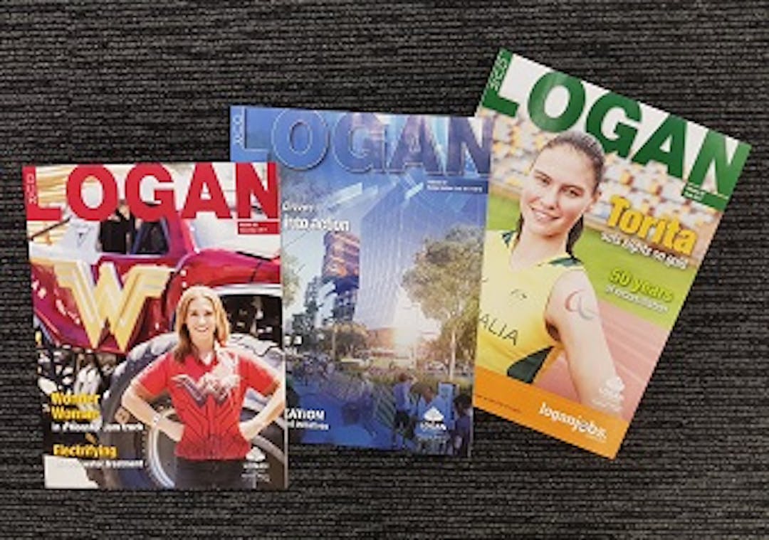 A range of three Our Logan Magazines