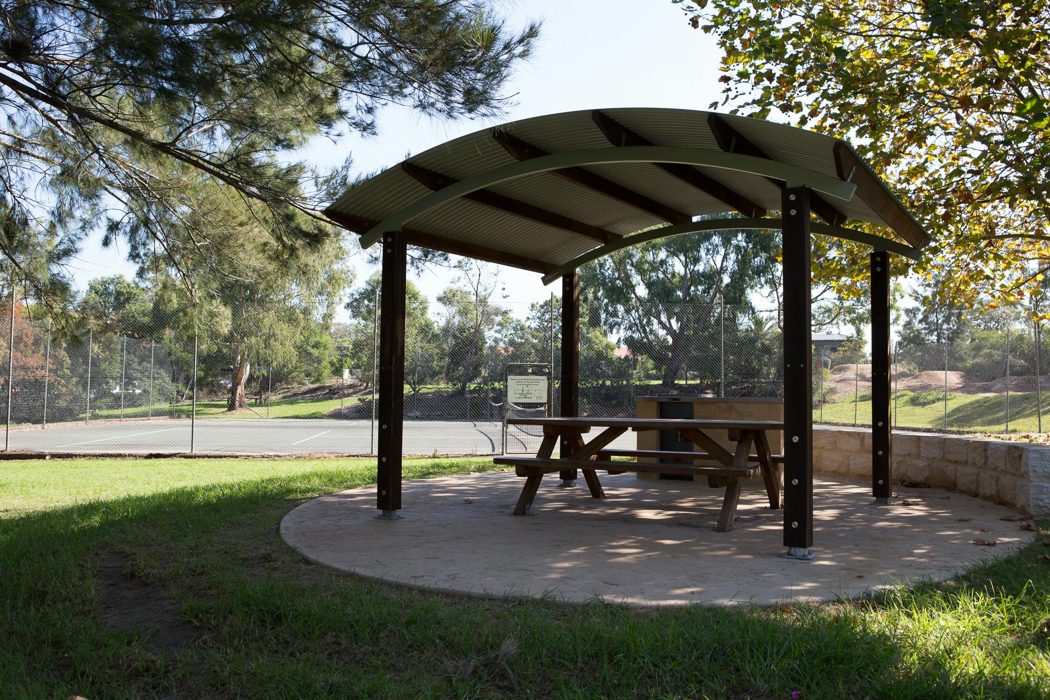 BBQ shelter and courts at Bonds Corner