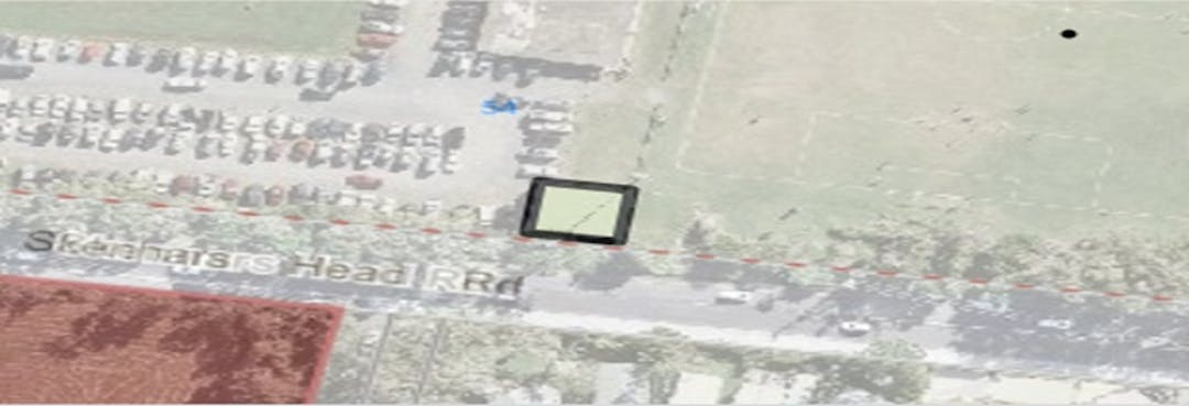 Map showing section of land to be licenced at Skennars Head Sportsfield