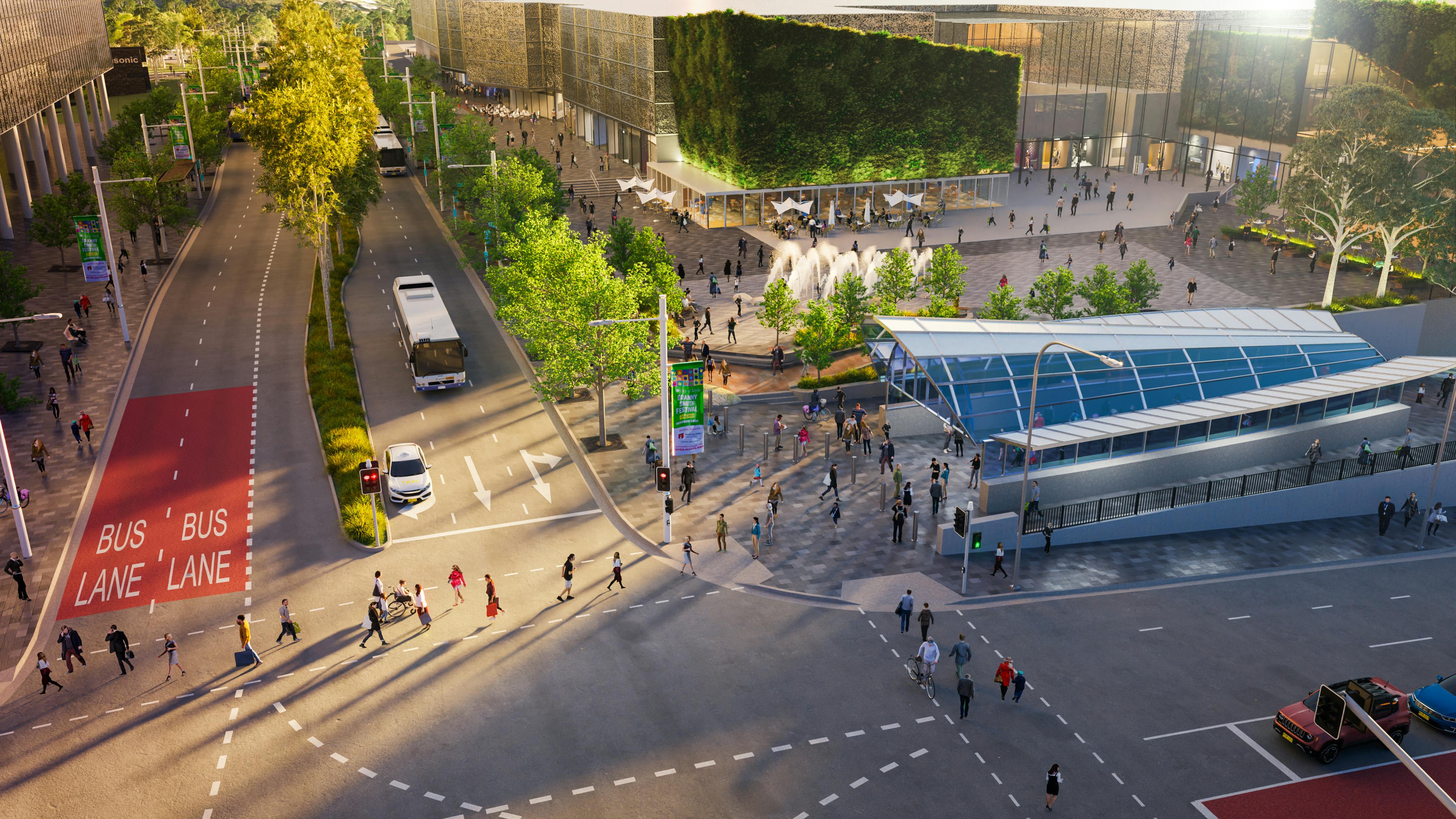 Proposed bus interchange upgrade and redeveloped Macquarie Centre