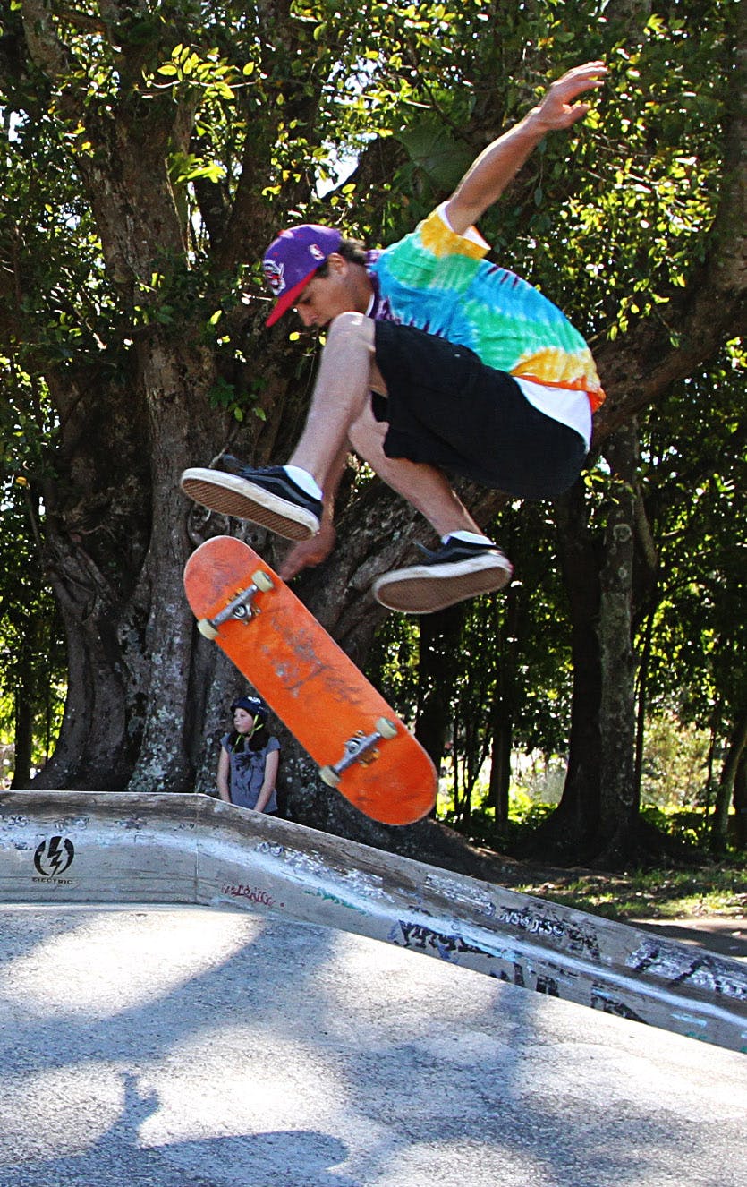 Murwillumbah skater Campbell Green at the youth precinct planning open day.