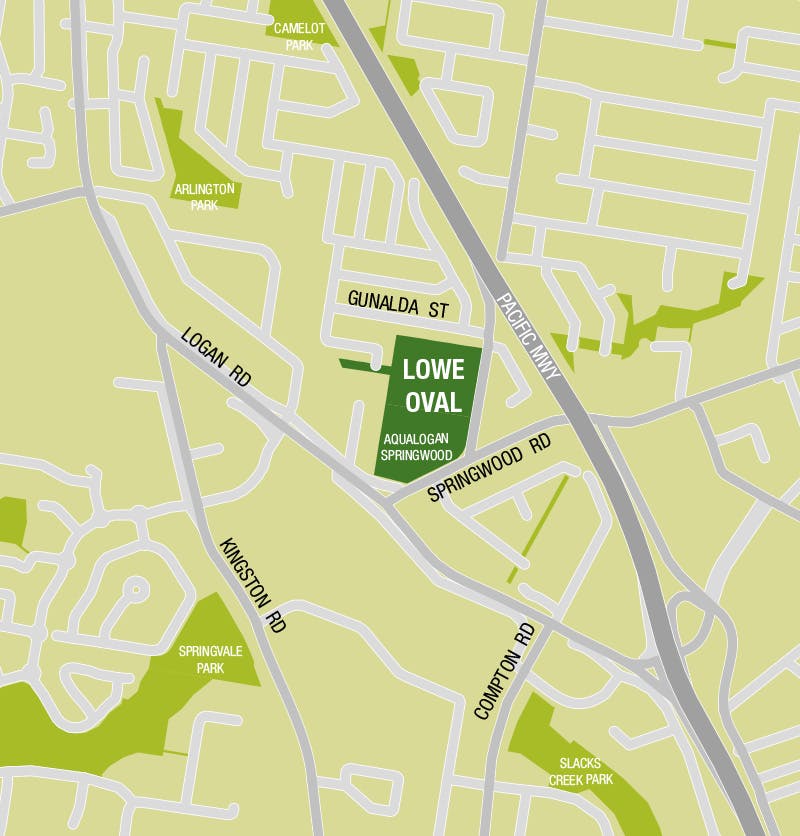 Lowe Oval Location Map
