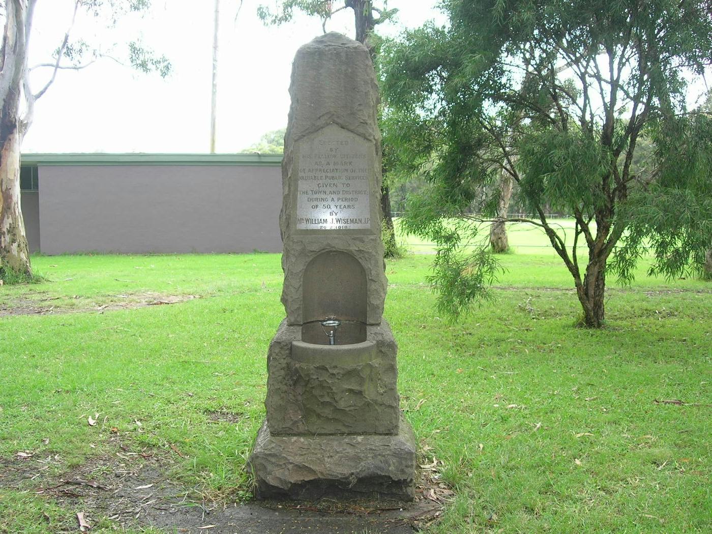 William Wiseman Memorial in its current location