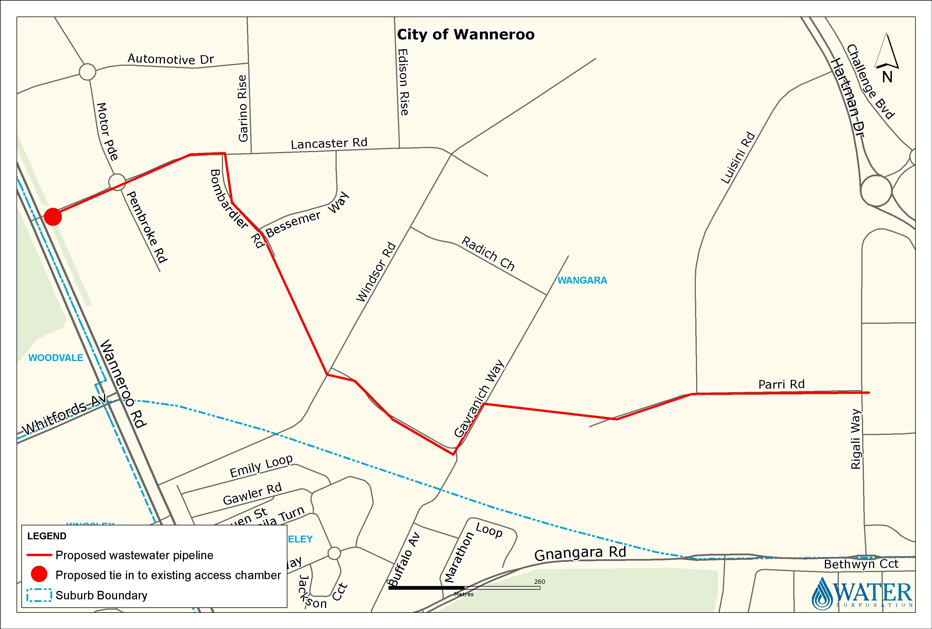 Wangara pipeline route map