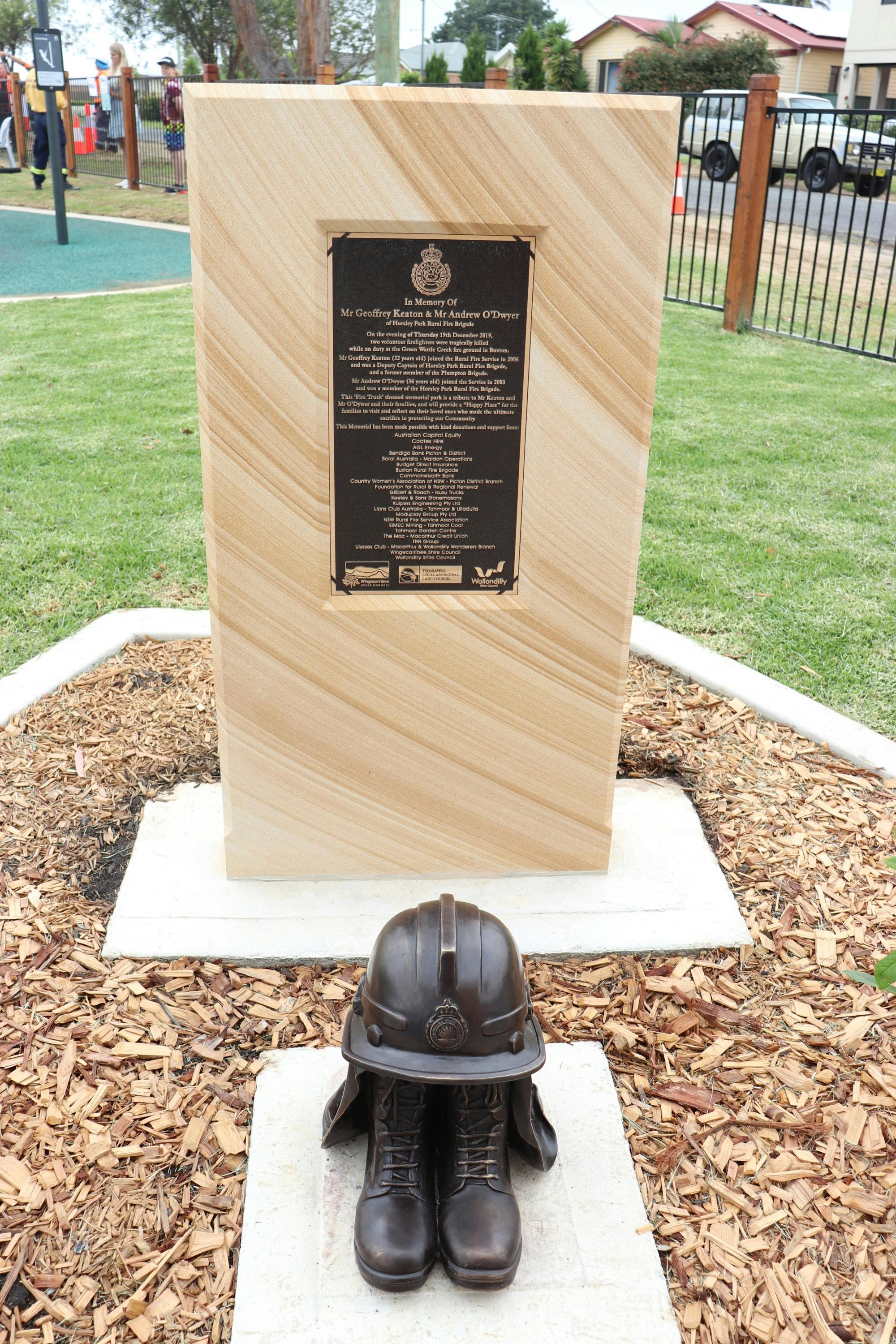 The Memorial Plaque at Telopea Park, Buxton