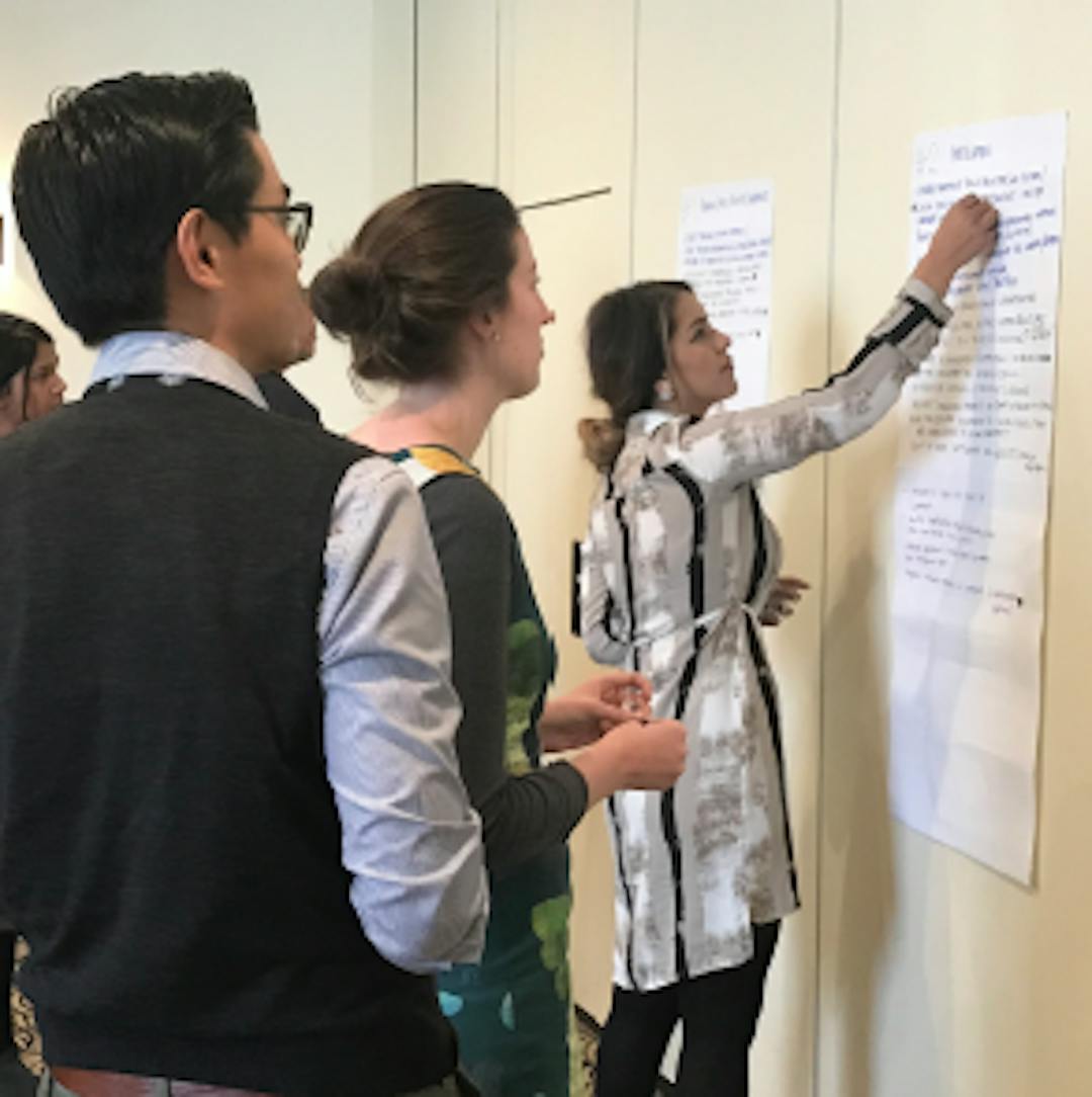 Photo of a community engagement workshop