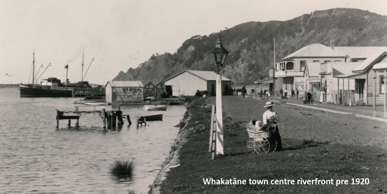 Whakatāne Town Centre Riverfront pre-1920