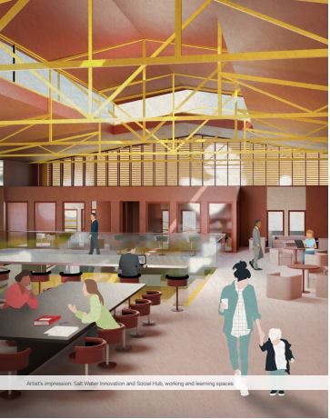 Artist impression of proposed innovation and social hub