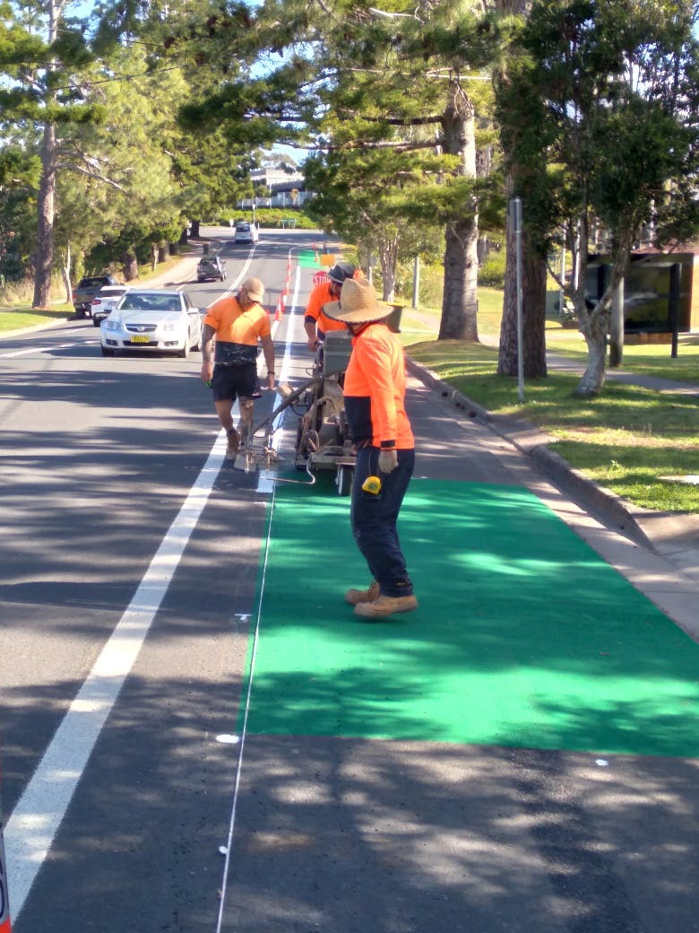 Installation of protected, on-road bike lane in Beach Street