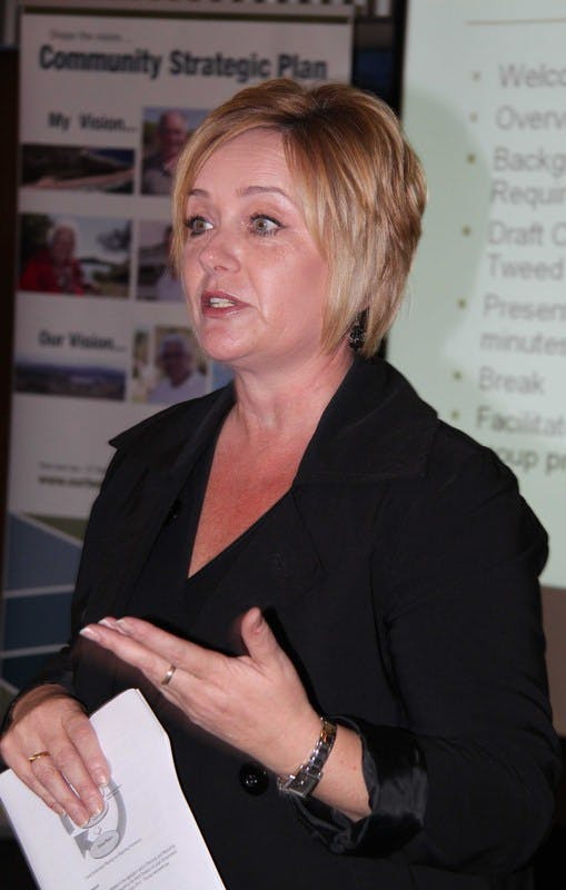 Melissa Gibbs, from the Australian Centre for Excellence in Local Government, at the Murwillumbah roundtable. 