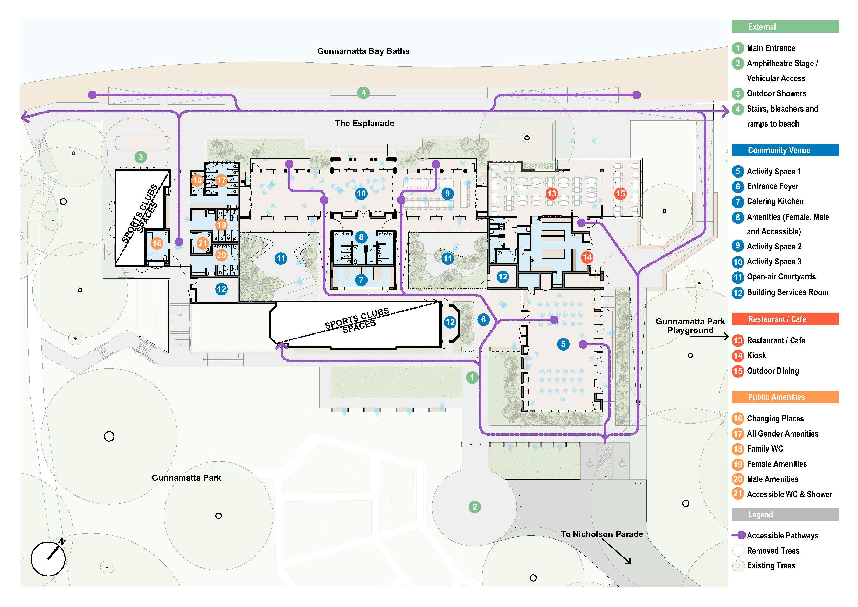 Gunnamatta Pavilion Building Layout Plan
