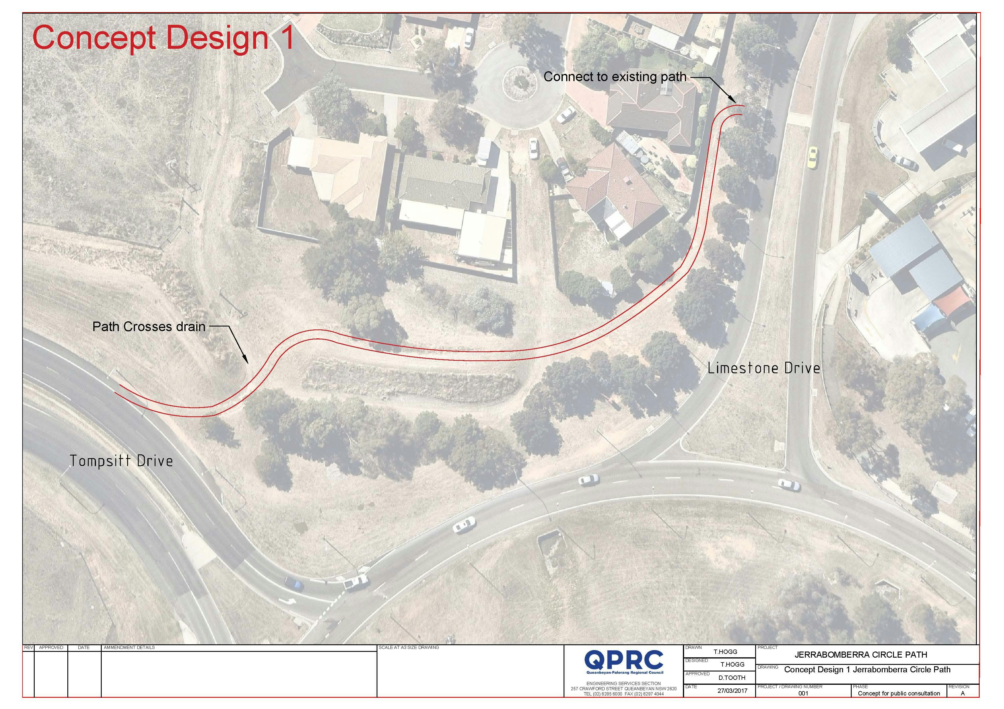 Jerrabomberra Circle bike path concept plan 1