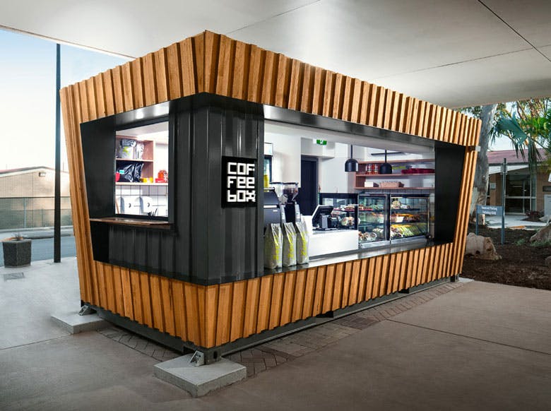 Location for semi-permanent or permanent cafe