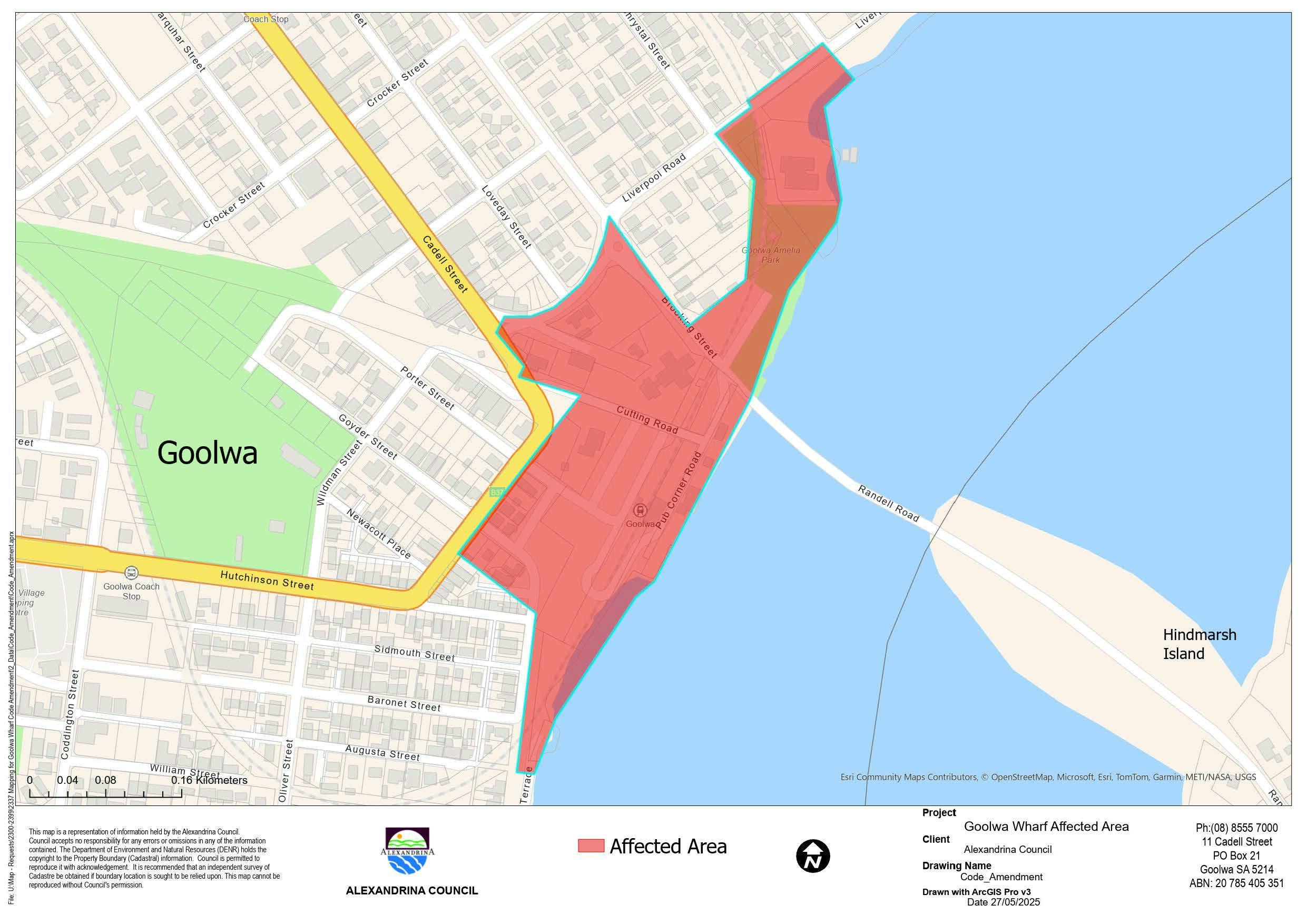 Goolwa Wharf Affected Area