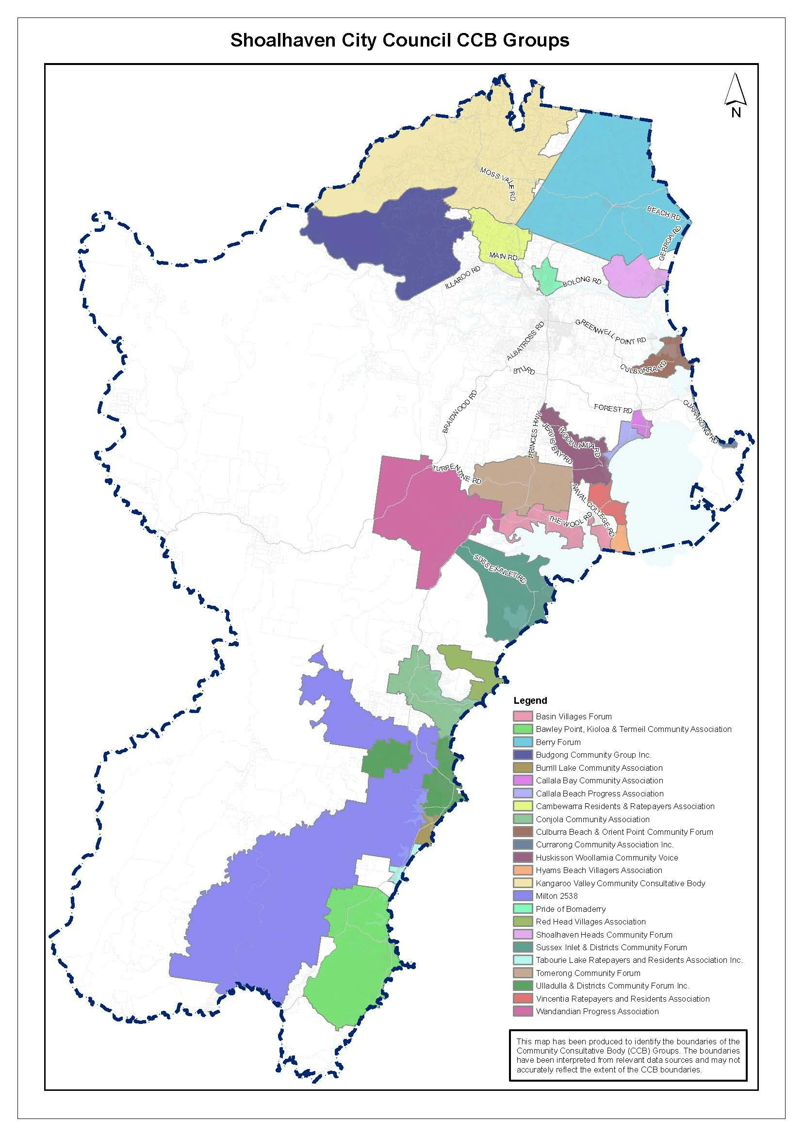 Community Consultative Body (CCB) Groups - Map