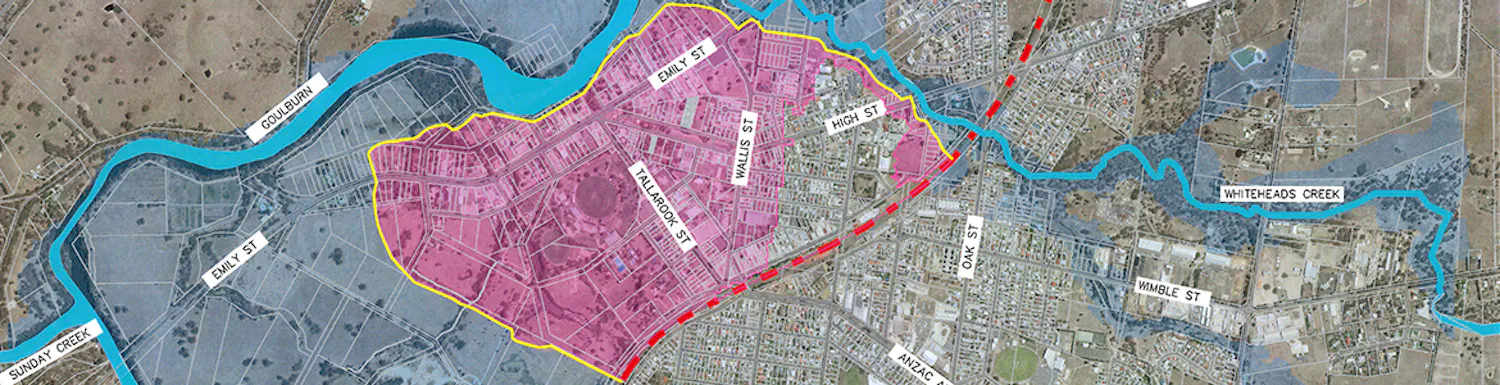 Map of levee protected area