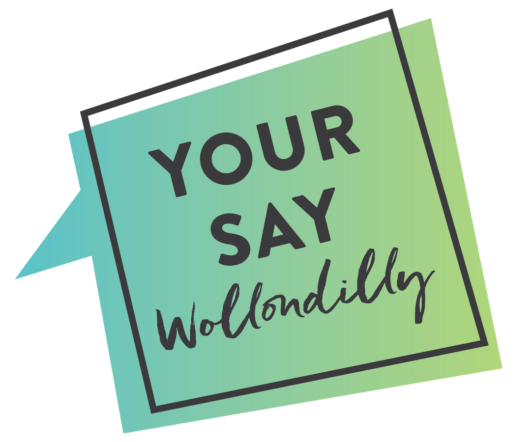 Speech bubble that says Your Say Wollondilly