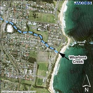 Whartons Creek Entrance Location