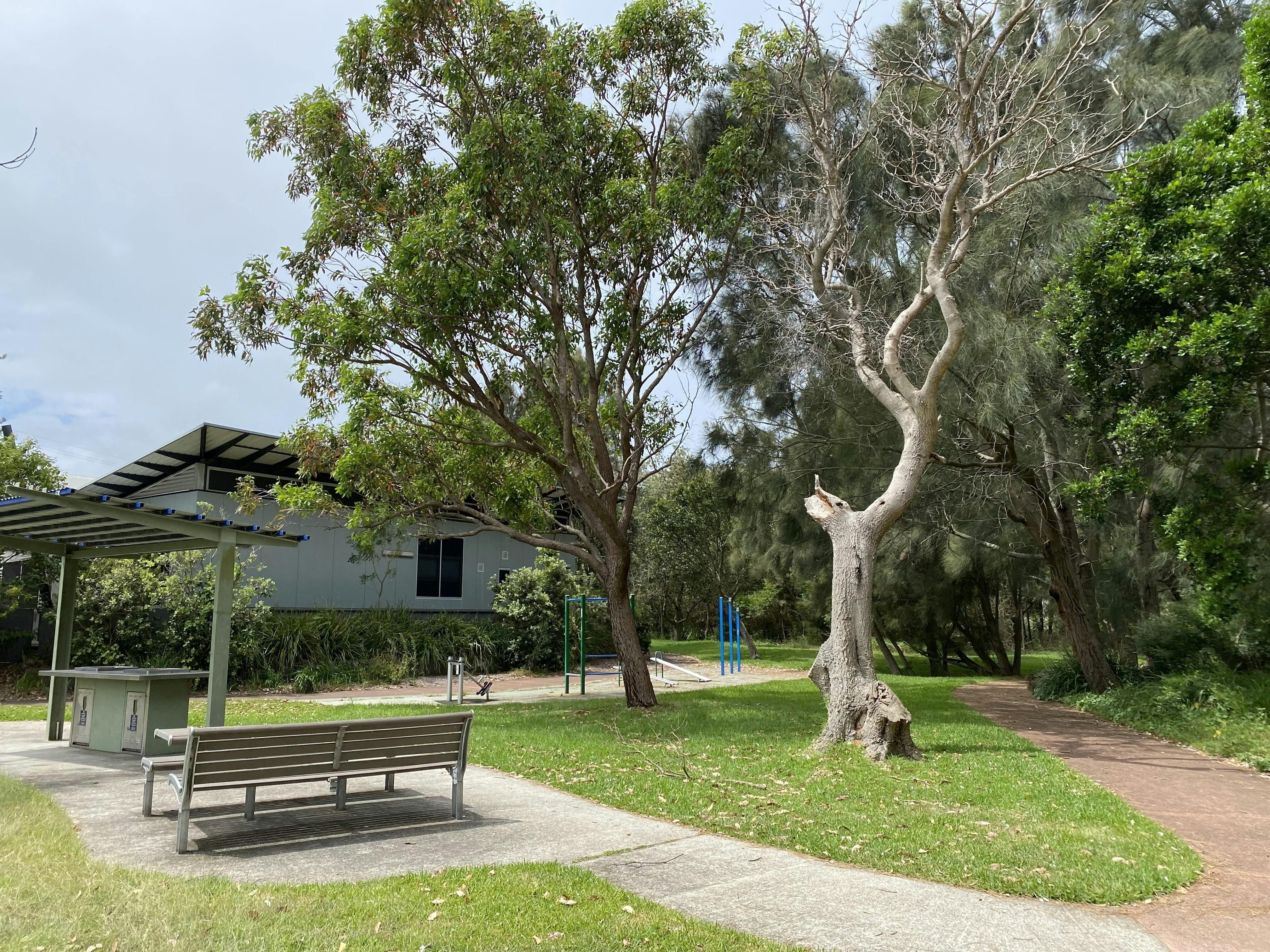BBQ, Picnic area and fitness equipment at the northern end of Marton Park 