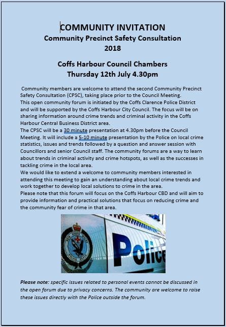 Community Safety Precinct Consultation