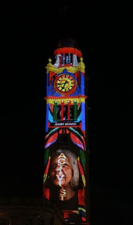 Central Station clock tower projection