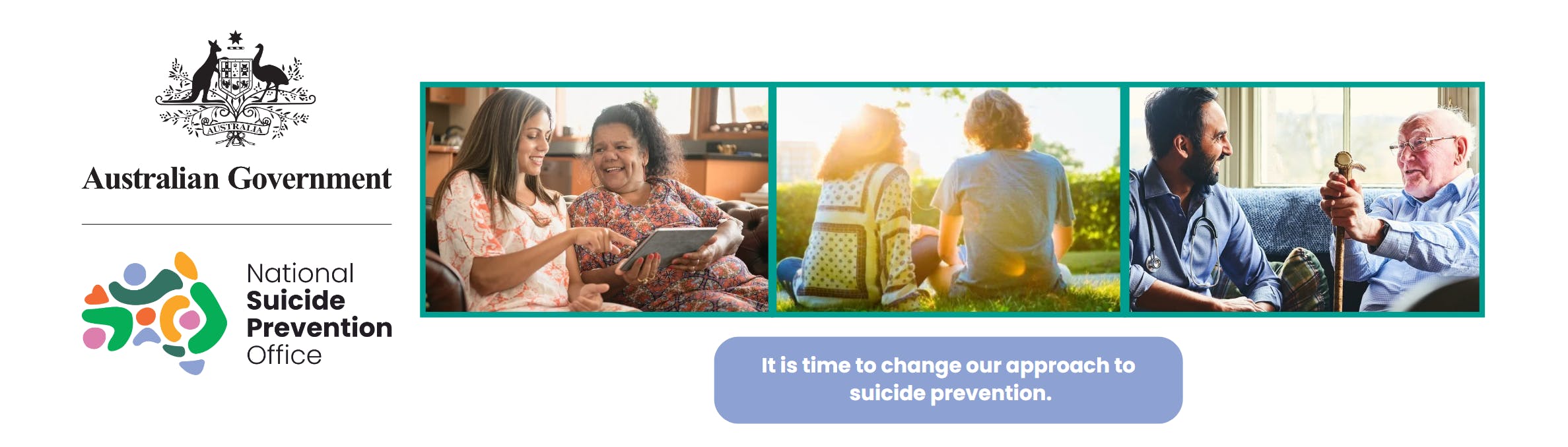 Public Consultation Draft National Suicide Prevention Strategy with logo Image of Australia