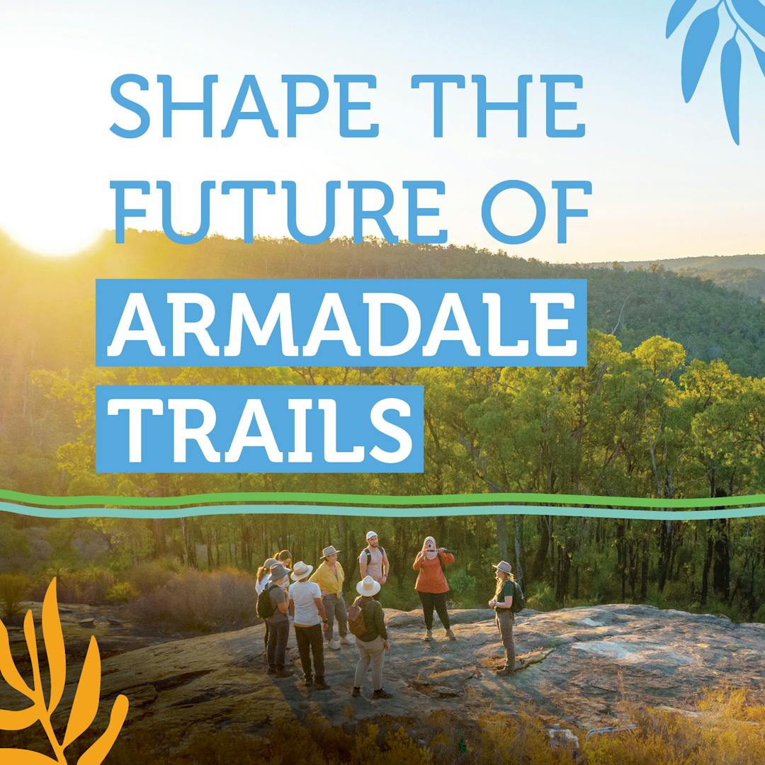 Overhead view of people on City of Armadale trails