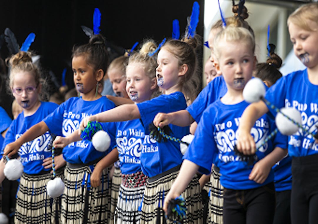 Children from Gladstone School perform Kapa Haka with poi The Albert-Eden Local Board supports local community events.
