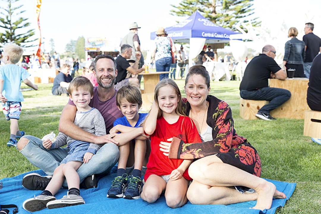 Central Coast Council Family of five at the Entrance