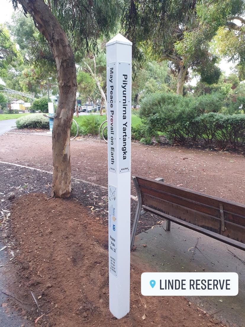 Peace pole placed in NPSP