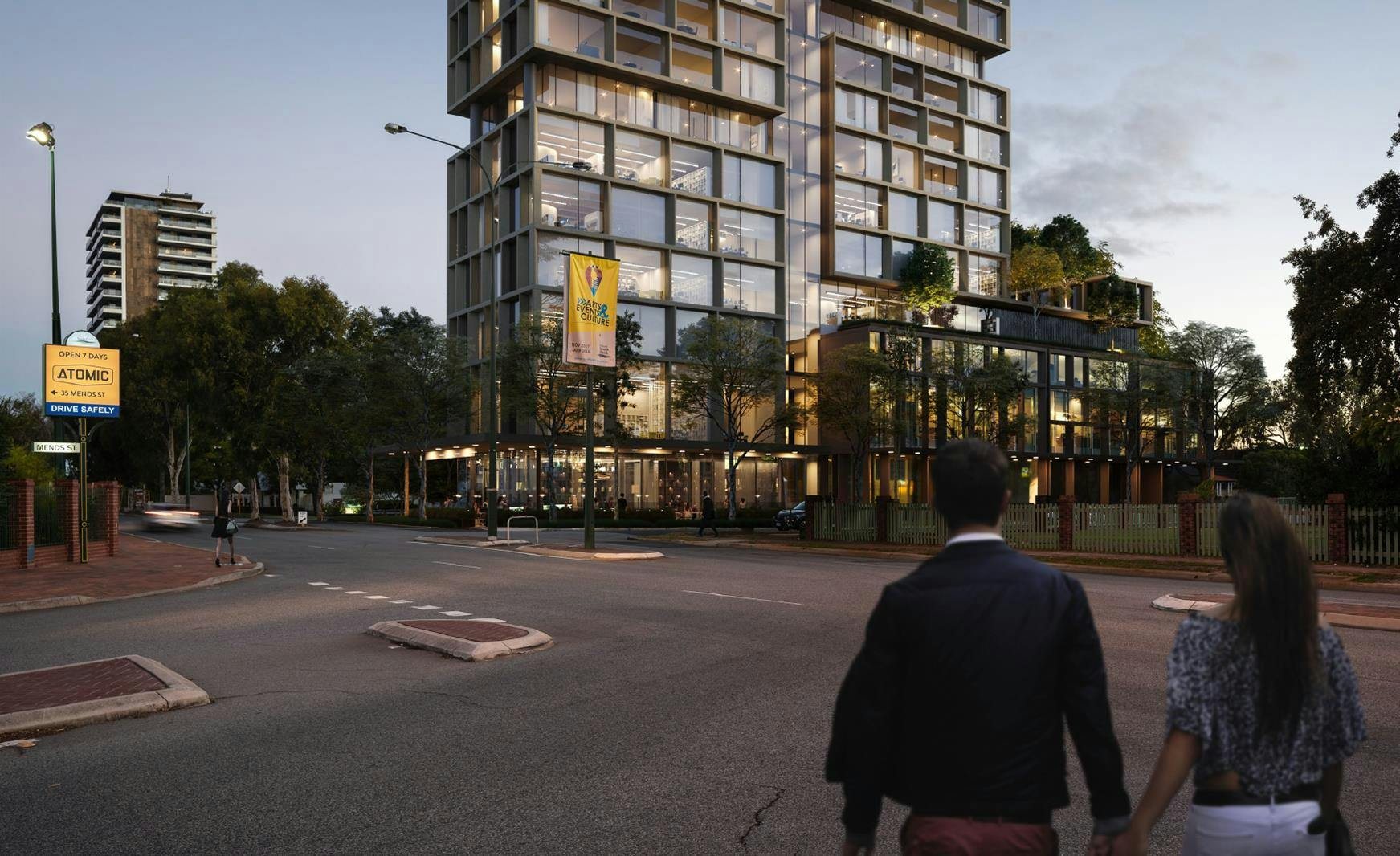 Visualisation - Proposed View from Mends Street & Labouchere Road