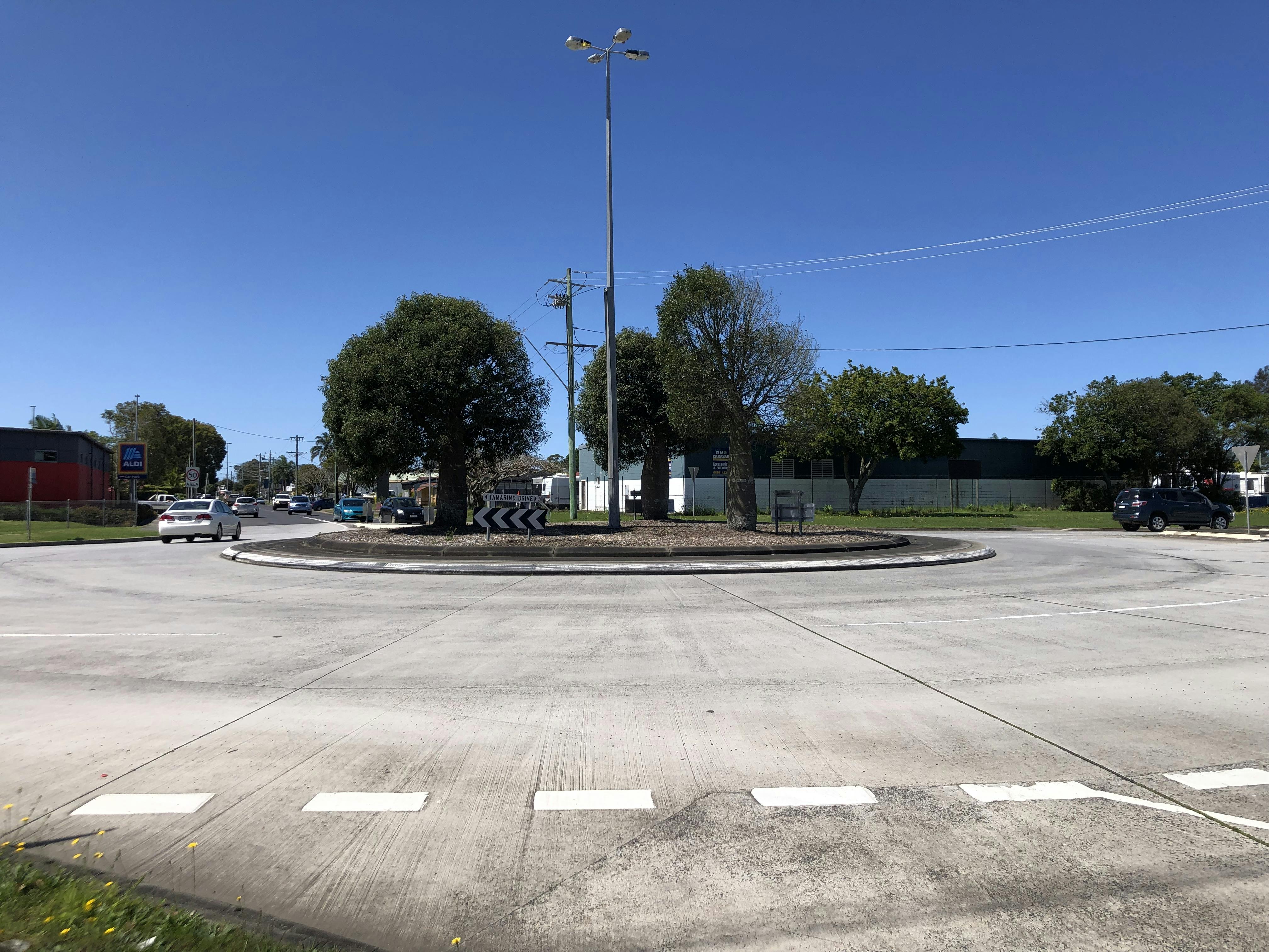 Tamarind Drive roundabout at Ferngrove Drive