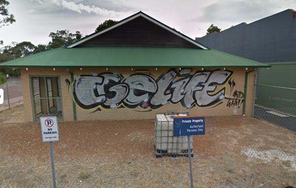 Previous graffiti vandalism 