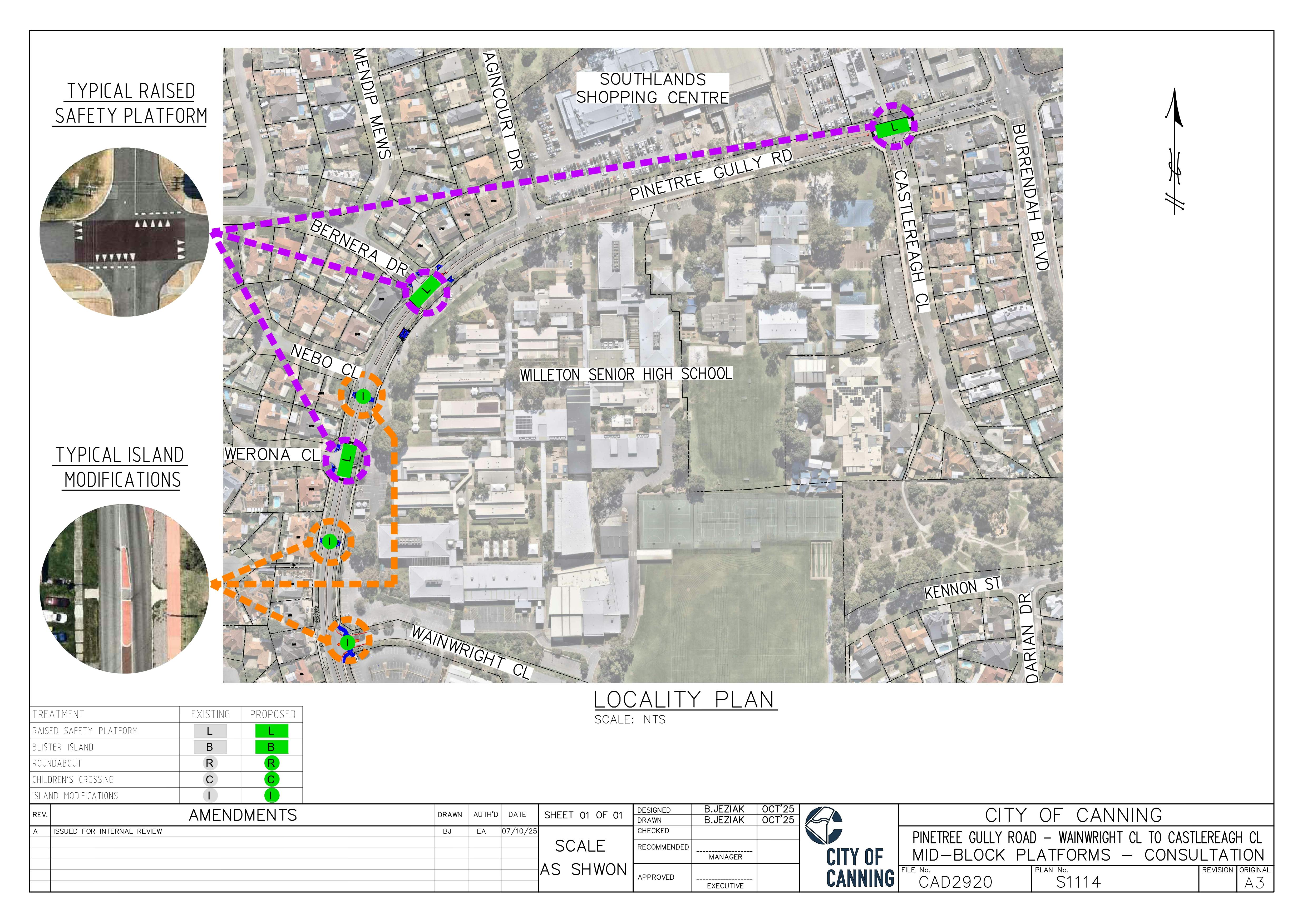 Pinetree Gully Road Consultation Plan S1114