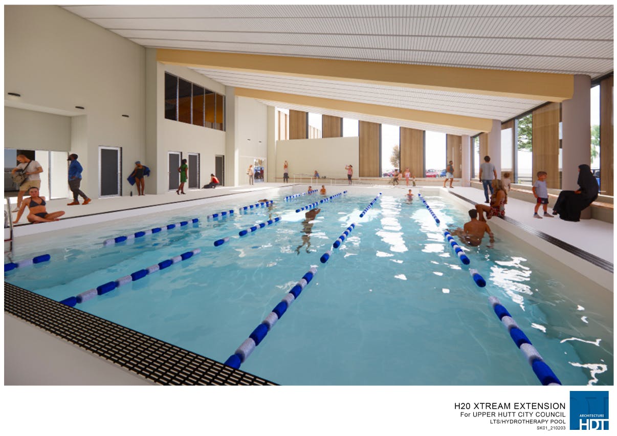 Artists impression of hydrotherapy pool