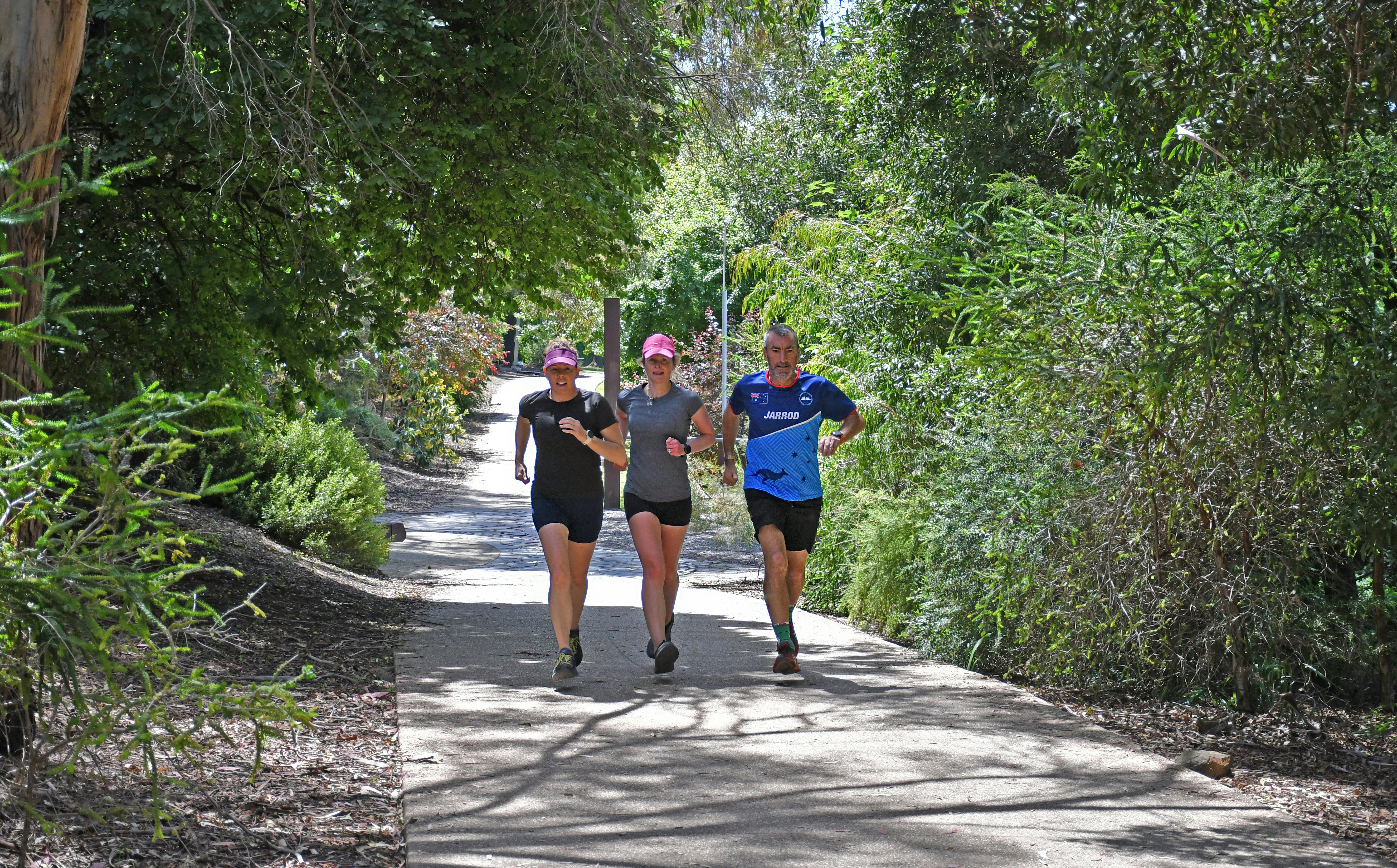 Runners at the Rivulet track