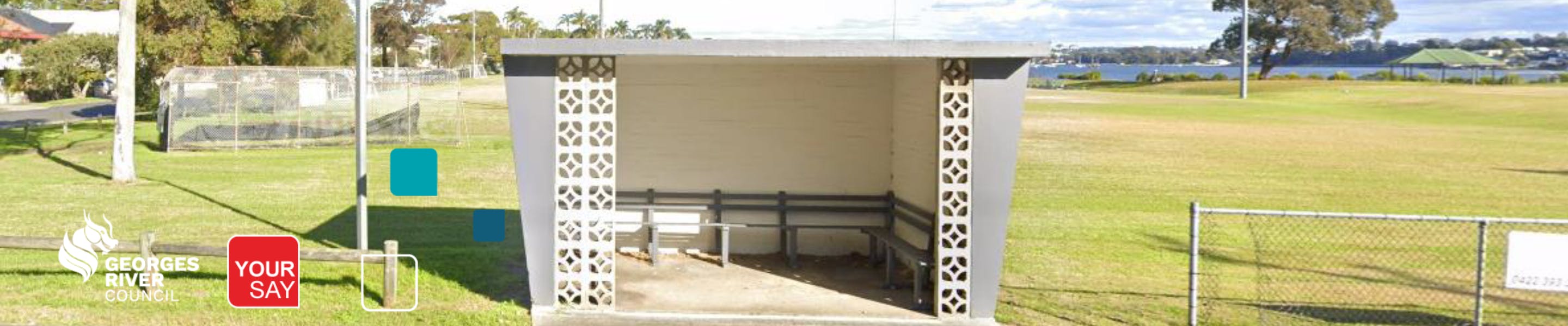 Site image, Claydon Reserve Bus Shelter, Ramsgate Road, Kogarah Bay, New South Wales.