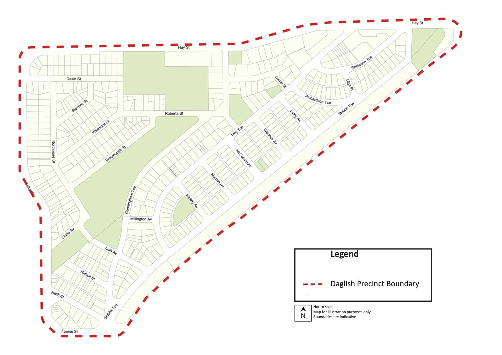 Daglish Precinct Map - Boundary