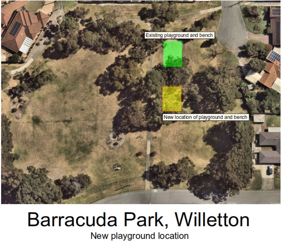 Barracuda Park Playground relocation 